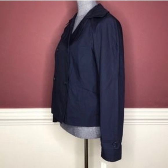NWT New York & Company blue ruffle casual jacket Small women S - Picture 3 of 5